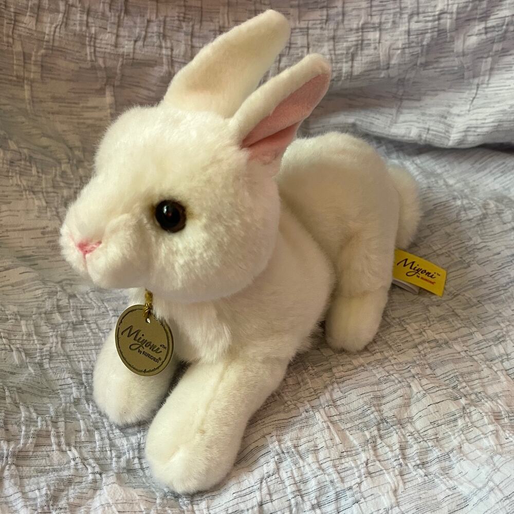 Miyoni American White Bunny Rabbit Plush Aurora World 8" Stuffed Animal Soft